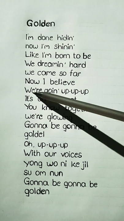K-pop Demon Hunters - Golden (lyrics) #shorts #kpop #golden