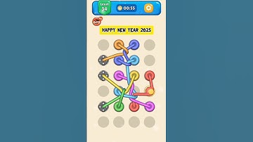 Happy New Year 🎉 2025 Tangled Line GamEplay Level-34 Android⚡IOS