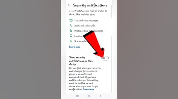 WhatsApp Me Show Security Notification On Kaise Kare | Show Security Notification On WhatsApp |