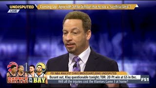 UNDISPUTED | Chris Broussard on: Will all the injuries cost the Warriors Game 3 against Raptors?