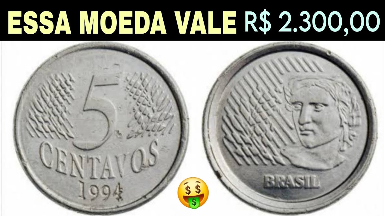 MOEDA DE 5 CENTAVOS MAIS RARA E VALIOSA "MULA" OU "CABECINHA"
