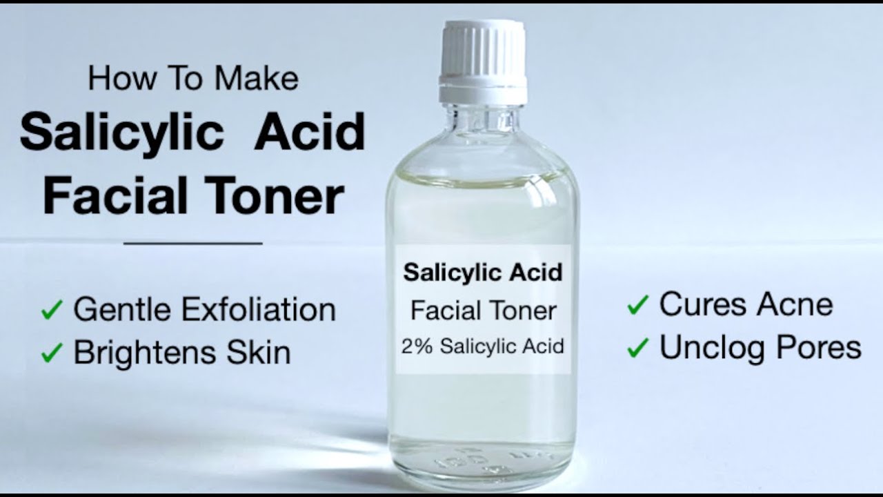 Как сделать эффективный и стабильный тоник для лица с салициловой кислотой