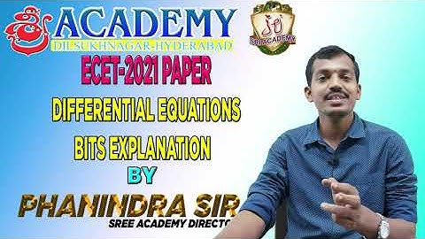 ECET-2021 PAPER SOLUTIONS| PART-2 | SREE ACADEMY DIRECTOR | PHANINDRA SIR|