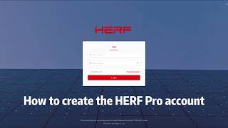 How to create the HERF Pro account screenshot 1