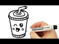 How to draw a cute drink easy  drawing on a whiteboard