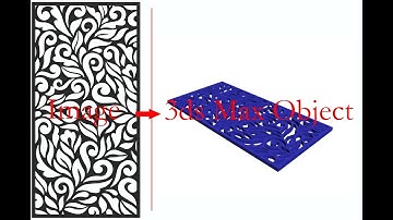 Image to 3ds Max object | Making Fench from Image | CNC wall panels in 3ds max