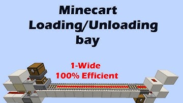Minecraft Unloading/Loading Minecart bay [1-Wide] [NO Loop] [TUTORIAL]