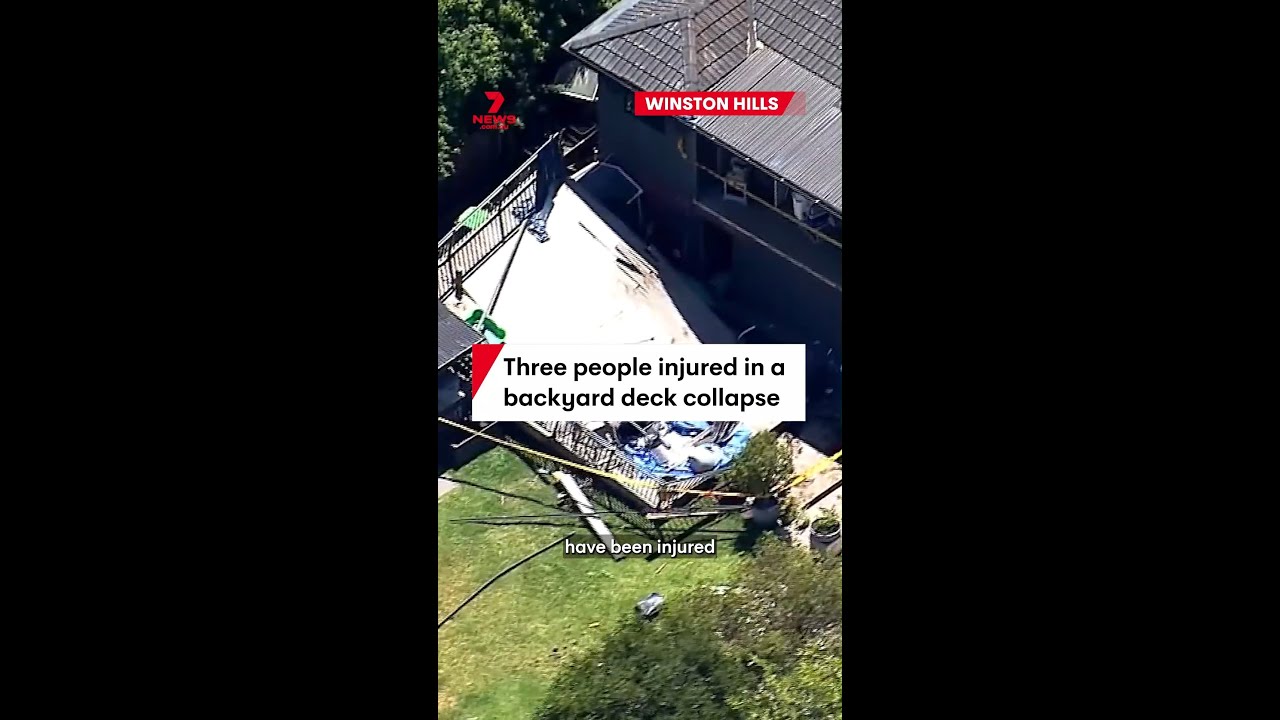 Three injured in Winston Hills backyard deck collapse