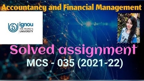 MCS - 035 Solved assignment 2021-22