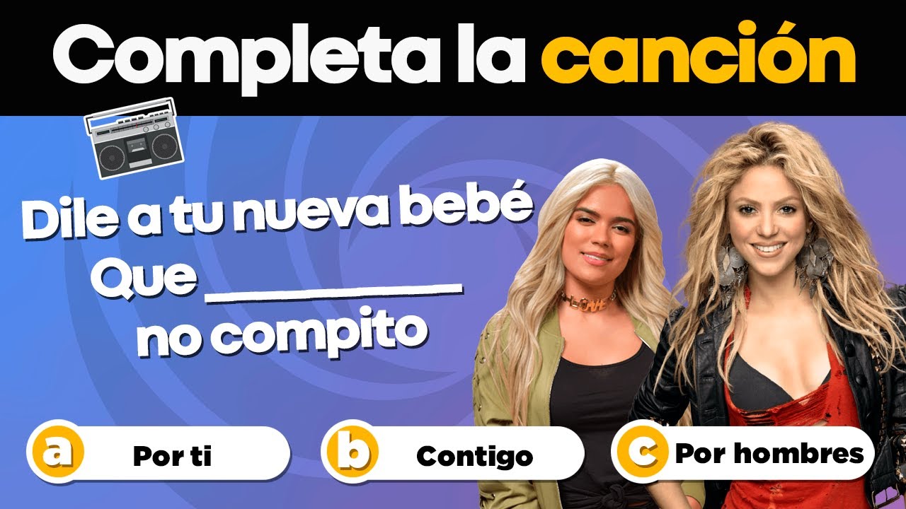Elige la palabra y completa la canción 🎤🎸  |  Completa la letra