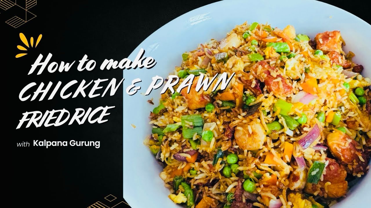 Chicken,Prawn,Vegetables fried rice recipe 