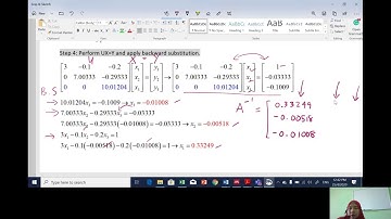 KFS2113   LU Decomposition (Matrix Inverse)