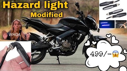 🔥Hazard lights install in Ns 160&200  under 500/- 😱🤩 ktm indicator#ns160 #hazard #light #ktm