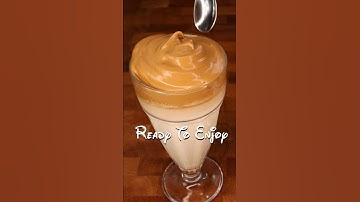 Dalgona Coffee! Only 3 Simple Ingredient Coffee Recipe #Shorts