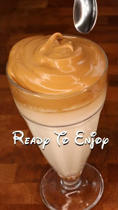 Dalgona Coffee! Only 3 Simple Ingredient Coffee Recipe #Shorts