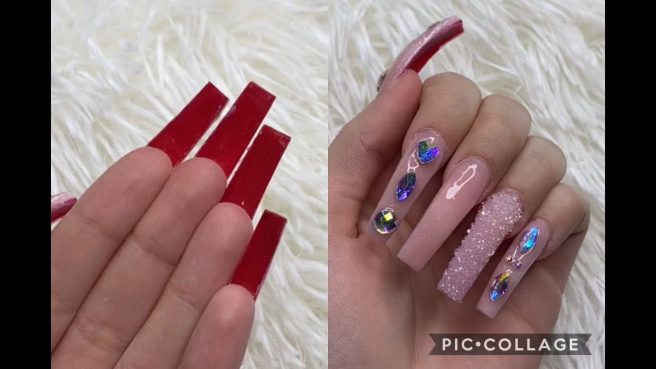 Youtube Red Bottom Nails Fall Acrylic Nails Red Nails