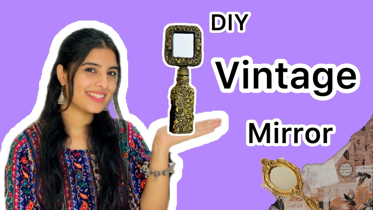 DIY Vintage Mirror Tutorial #diy #art #theartbird - YouTube