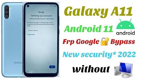 Galaxy A11 (SM-A115F) frp lock bypass // Android 11 Google account bypass, without pc *2022