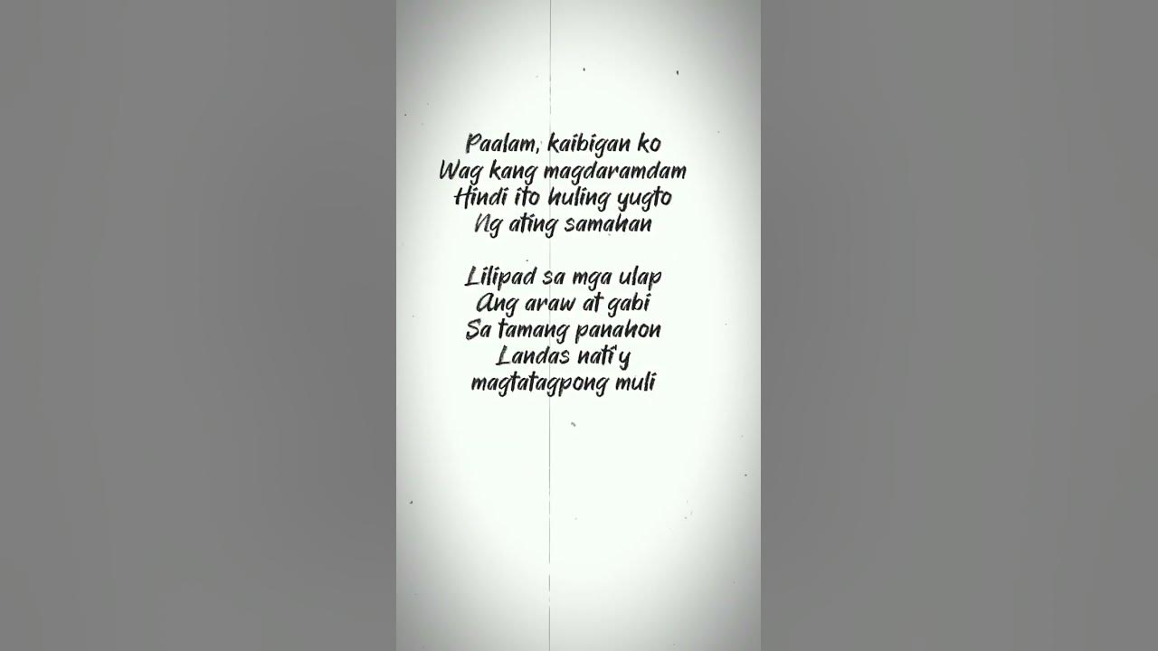 New song Rico Blanco "Paalam"