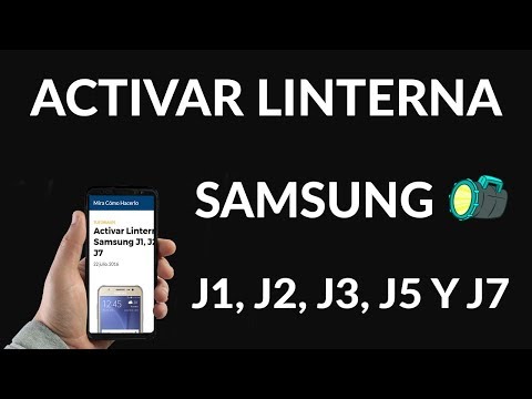 Activar Linterna en Samsung J1, J2, J3, J5 y J7