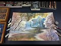 Бесплатный мастер-класс  по пастельной живописи «Заснеженный лес»