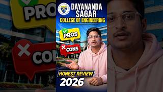 Dayananda Sagar College Review 2026 😳 Pros & Cons EXPOSED!