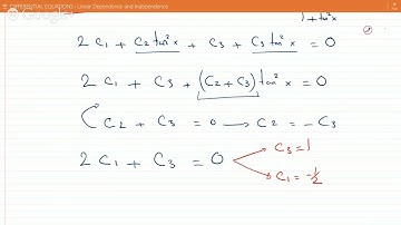 Determine if 3 functions are Linearly Dependent using definition of Linear Dependence