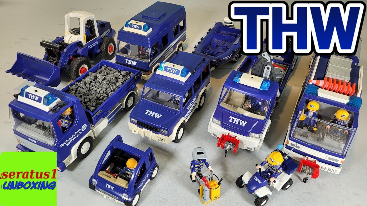 Playmobil THW Einsatzfahrzeuge Sammlung seratus1 unboxing 