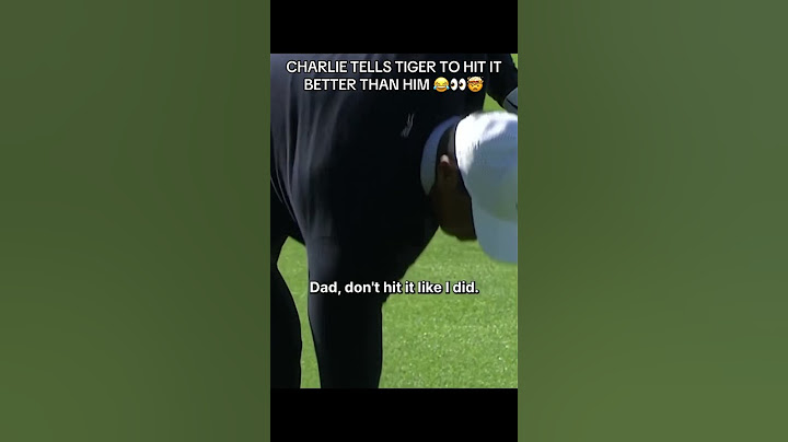 Charlie Woods tells Tiger to hit it even better than him 👀