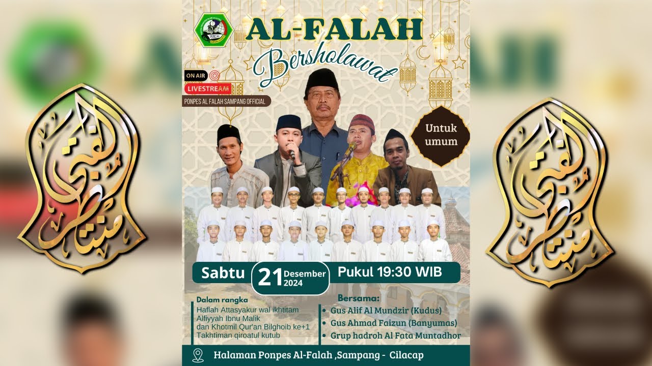 PONPES AL FALAH SAMPANG BERSHOLAWAT BERSAMA GUS AKHMAD FAIZUN  DAN GUS ALIF AL MUNDZIR