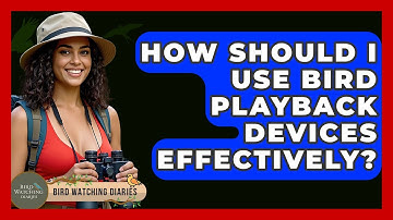 How Should I Use Bird Playback Devices Effectively? - Bird Watching Diaries