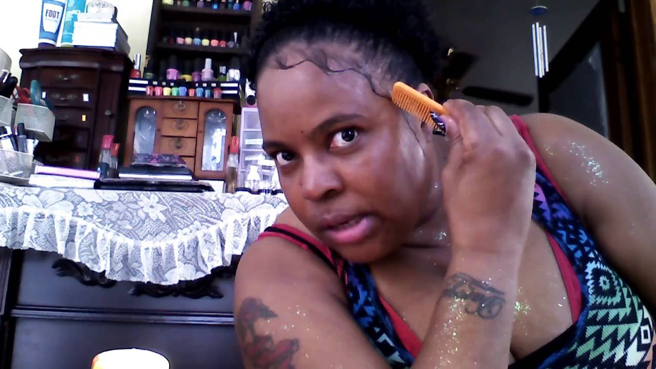 MY NATURAL HAIR ROUTINE USING GORILLA SNOT GELASMR STYLE YouTube
