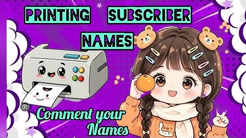 Writing my subscriber names in printer 🖨️#shotlive#virallive#viralprinter#names