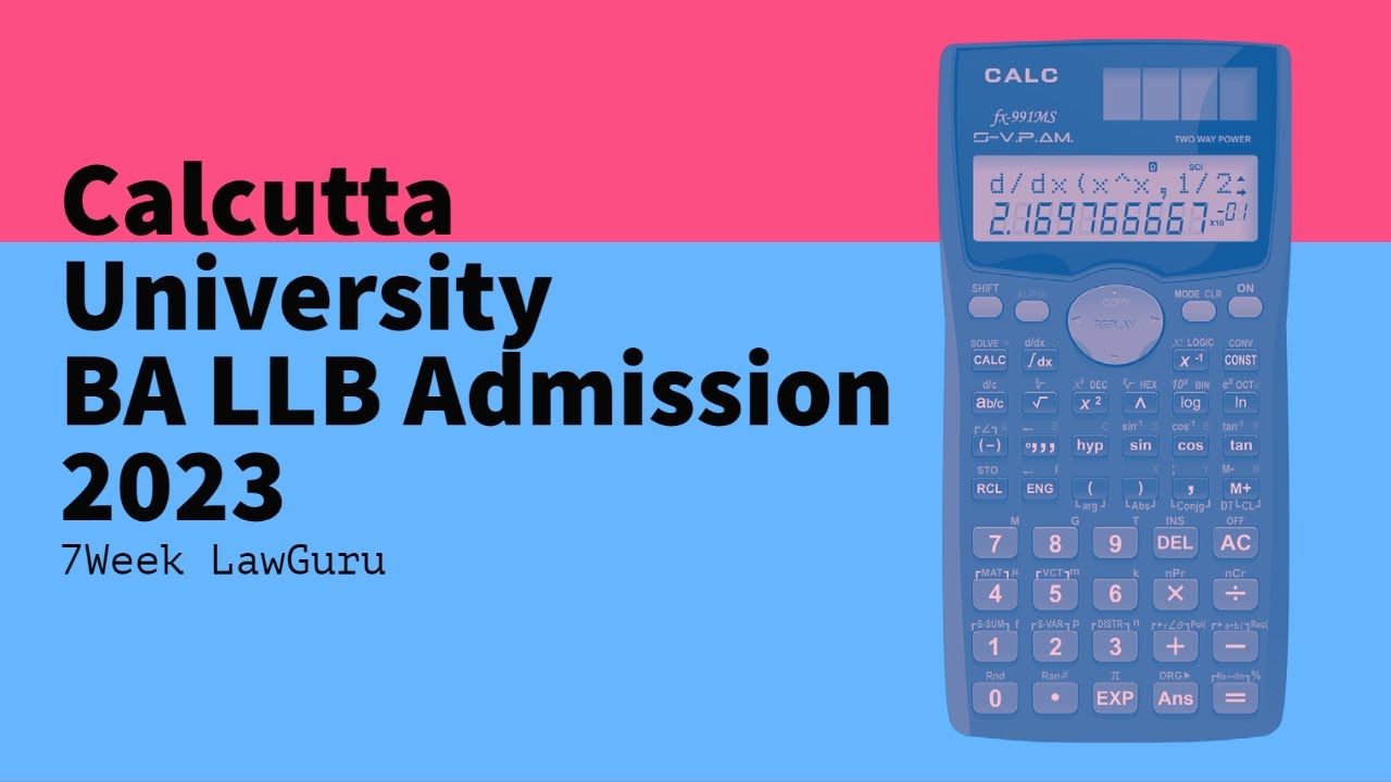 Calcutta University BA LLB Entrance Exam 2023 | Application Forms ...