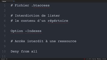Short video: Fichier .htaccess