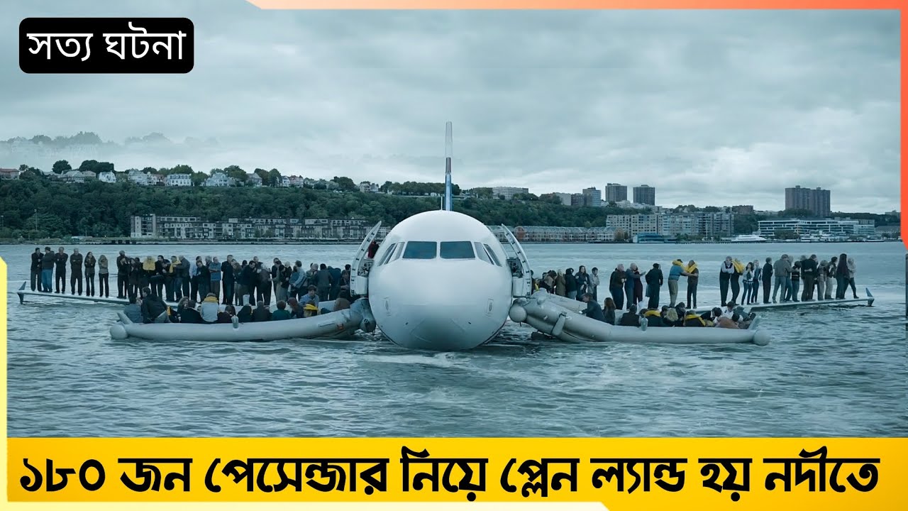 পেসেঞ্জার ভর্তি প্লেন নদীতে ল্যান্ড করার সত্য ঘটনা 😱 Sully 2016 Movie explained in Bangla