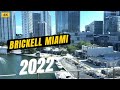 Walking Tour  Downtown Miami Brickell Florida USA February 2022 | 4K