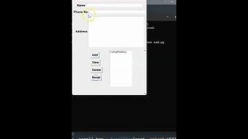 Create Address Book in Python – Using Tkinter  #pythonlearning #coding #python #programming #code