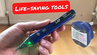 Non-contact AC voltage tester & mains socket tester - Unboxing and first use