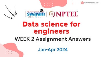 Nptel Data Science for Engineers Week 2 Assignment 2 Answers 2024 | Swayam platform