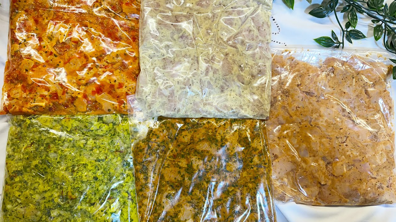 5 شرمولات رائعة للدجاج 👩‍🍳 سهلة وسريعة Top 5 des meilleures marinades maison pour poulet 😋