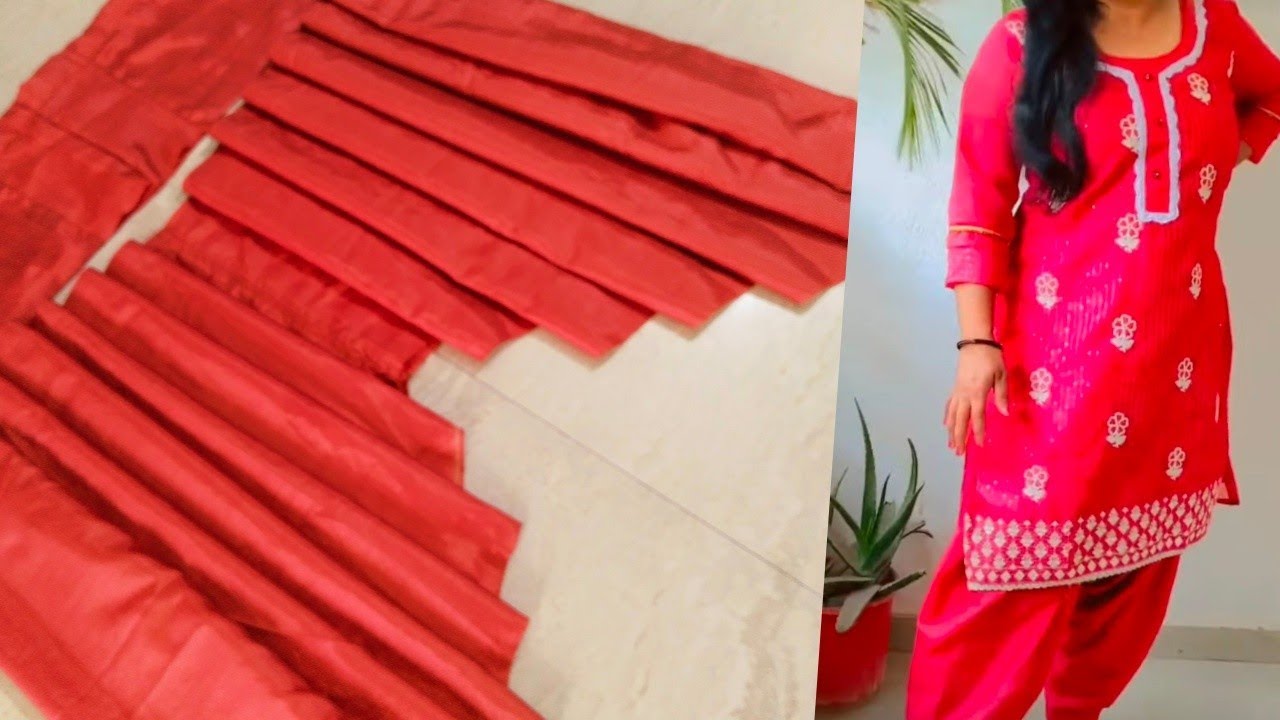 narrow salwar cutting and stitching|| simple salwar|| salwar cutting ...