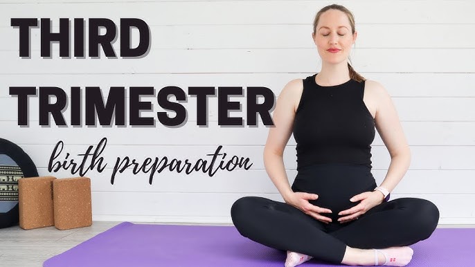 Prenatal Yoga Third Trimester: Easeful Labor Stretch & Meditation (30-min)  Pregnancy Meditation 