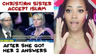 NON-MUSLIM REACTS TO Christian Sister Accept Islam After She Got Her 2 Answer - Dr. Zakir Naik🌟wow