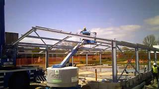 Timelapse Construction Footage | The Corsham School Sixth Form Centre (Steel Frame Goes Up)