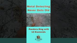 Pandora Ring with Diamonds found Metal Detecting the Beach #beachdetecting #metaldetecting