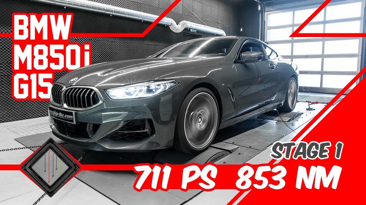 Bmw M850i Chiptuning Stage 1 Dyno Autobahn 100 0 Km H Mcchip Dkr Youtube
