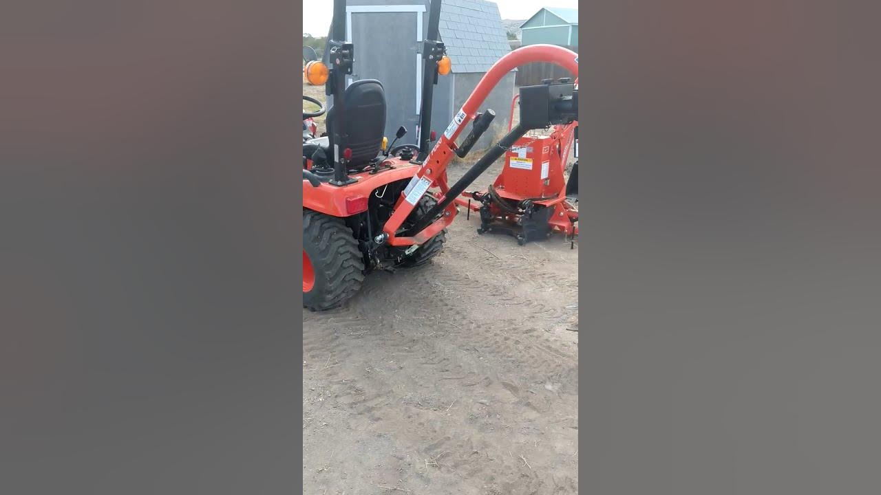 kioti CS2510 and post hole digger PD20 YouTube