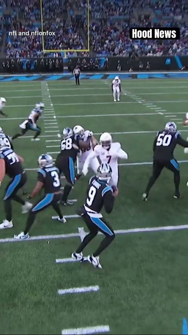 Young takes the hit #hoodnews #bryceyoung #panthers #arizonacardinals #football #omg #how #wow #wtf