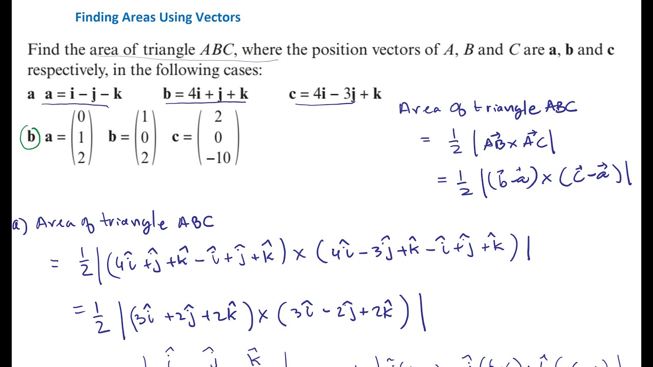 Find the Area of Triangle using Vectors - YouTube